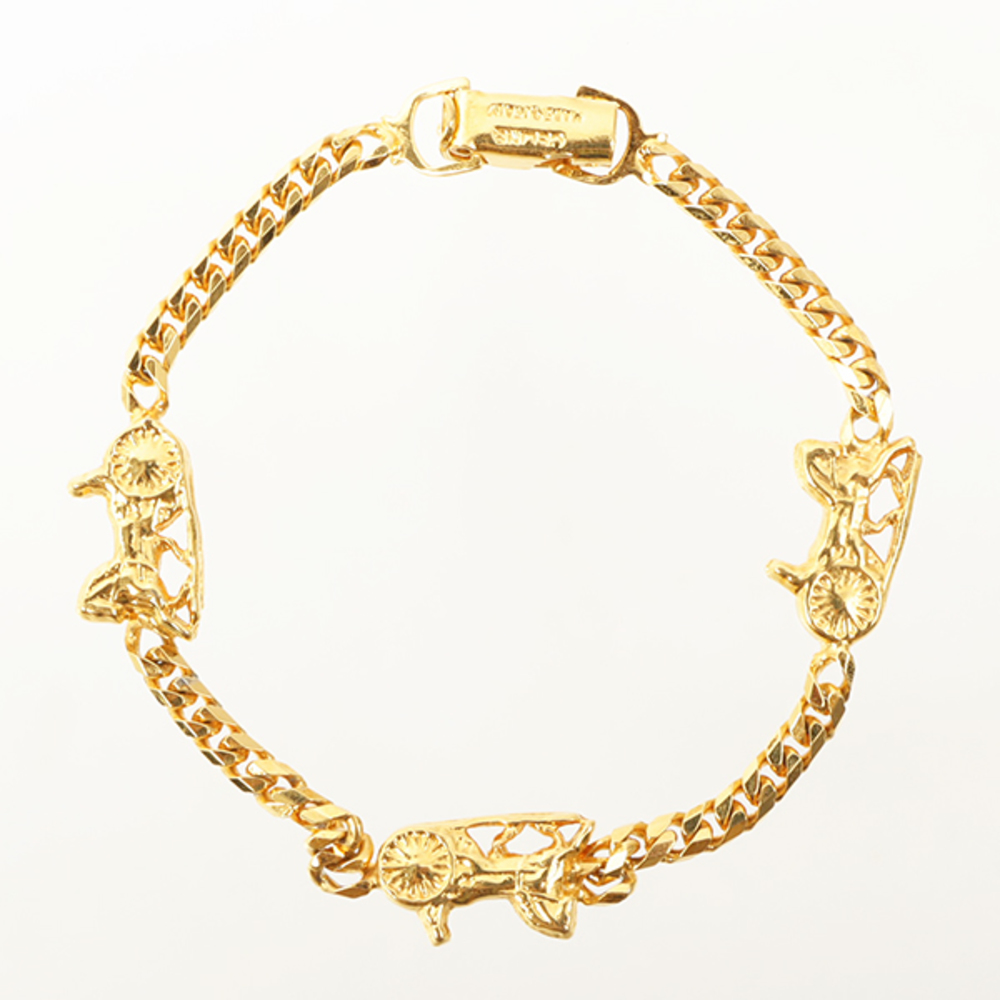 CELINE Horse Carriage Plate Chain Bracelet - Picture 3 of 9